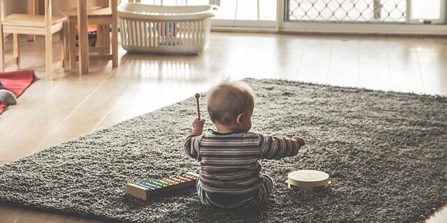 Toddler playing